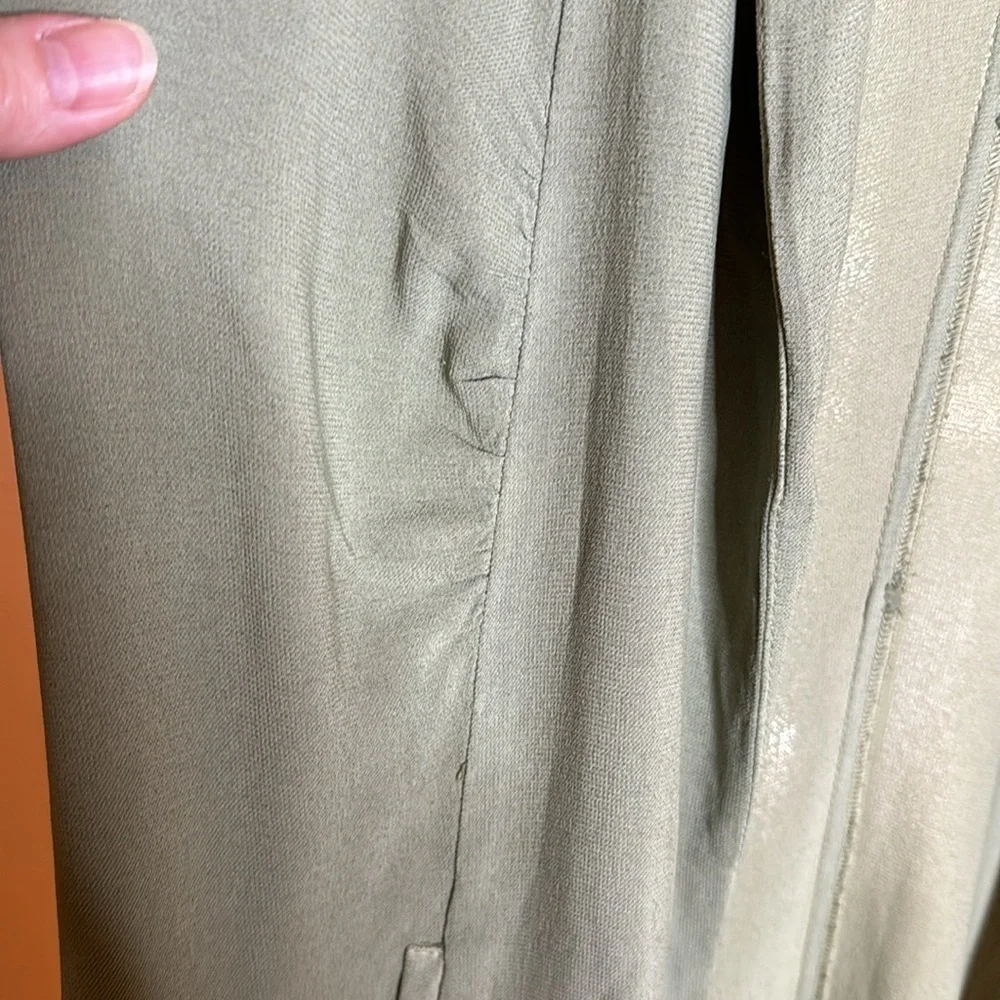 Transit Par Such Sage Green Long Open Front Cardigan Size 2